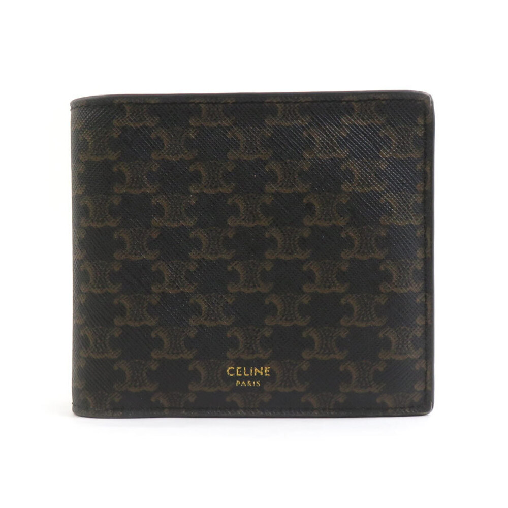 Celine Triomphe Bifold Wallet Black Canvas